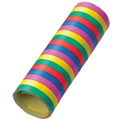1 Rolle Papier Luftschlangen bunt  schwer entflammbar