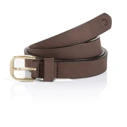 Synthetikgürtel TOM TAILOR "TTDMEGAN", Damen, Gr. 95, braun, Rindsleder, Gürtel, schmal & vielseitig kombinierbar (2 cm Breite)