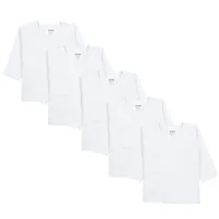TupTam Baby Jungen Langarmshirt Gestreift 5er Set, Farbe: Weiß,