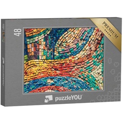puzzleYOU Puzzle Keramik-Mosaik, geschmücktes Gebäude, 48 Puzzleteile, puzzleYOU-Kollektionen Städte