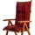 Beautissu Hochlehner Auflage 120 x 50 x 8 cm Rot-Gestreift 1 St.