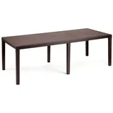 Dmora Gartentisch Roma 150/220 x 90 x 72 cm Braun