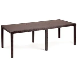 Dmora Gartentisch Roma 150/220 x 90 x 72 cm Braun