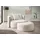 LeGer Home by Lena Gercke Rundsessel ISALIE Samt 153 x 98 x 208 cm Beige mit Hocker