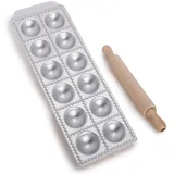 Gsd Imperia Raviolamp Linie Titania. Ravioliformen. 100% Made in Italy. Zubehör für Nudelmaschinen. Aluminium-Nudelschneider für frische Pasta. Mit Nudelholz.