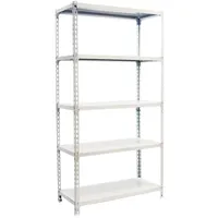 simonclick Plus 5/400 Metallregal, 2000x1000x400 mm, - White - One Size