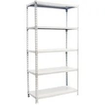 simonclick Plus 5/400 Metallregal, 2000x1000x400 mm, - White - One Size