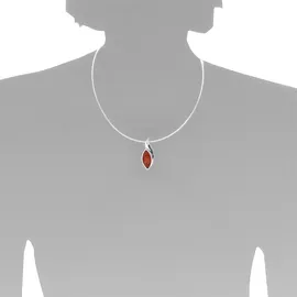 Ostsee-Schmuck Halsreif Gleiter-Ranva Silber 925/000 - Bernstein