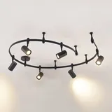 LINDBY Schienensystem Delila, schwarz, flexibel einsetzbar - Esszimmer, Von