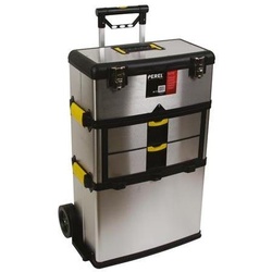 PEREL Werkzeugbox Aufbewahrungs- & Transportbox – Edelstahl – 570 x 354 x 830 mm – 167 L