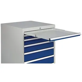 Bedrunka & Hirth Gerätebau GmbH Schubladenschrank Stahl H1019xB705xT736mm Lichtgrau/Signalblau 7 Schubladen Vollauszug
