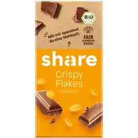 share Bio Schokoladentafel Crispy Flakes Vollmilch 12x100 g