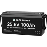 GLCE Energy 24V 100Ah LiFePO4 Batterie, 4000-15000 Mal Deep Cycle Batterie, verbessertes 100A BMS, 2560Wh Lithium Akku, für solaranlage wohnmobil,solarspeicher, Camping