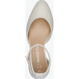 Marco Tozzi Damen Pumps weiches Feel Me Fußbett weiches Innenfutter Vegan Trendy, beige (Cream), 40 EU