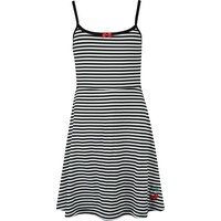 Pussy Deluxe - Rockabilly Kurzes Kleid - Stripey Classic Dress - XS bis XXL - für Damen - Größe XXL - schwarz/weiß - XXL
