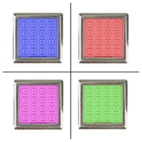 kalb LED Glaskantenbeleuchtung LED RGB Vitrinenbeleuchtung Glasbodenbeleuchtung Schrankleuchte SET, 1er SET, RGB silberfarben