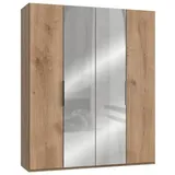 WIMEX Level 200 x 236 x 58 cm Plankeneiche Nachbildung mit Spiegeltüren