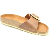 Birkenstock Madrid Big Buckle Nubukleder geölt schmal cognac 38