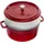 Staub Cocotte 26 cm rund kirschrot mit Dämpfeinsatz