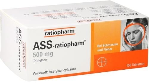 ASS ratiopharm500 Tabletten 100 St