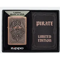 Zippo Feuerzeug Limited Edition Pirate Skull Rustic Bronze Benzin