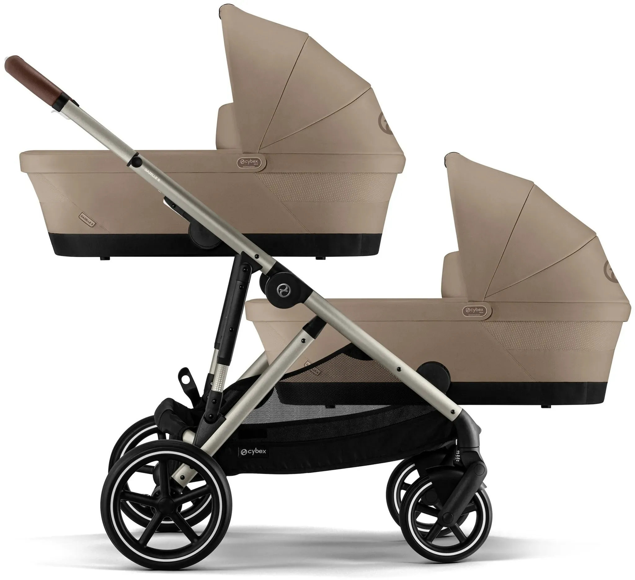 Cybex GOLD Zwillings- und Geschwisterwagen Gazelle S, beige
