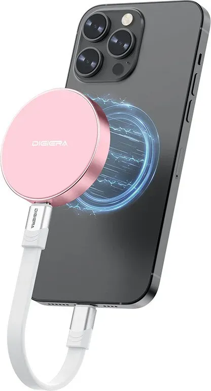 DigiEra 1 TB Magnetische tragbare SSD – Externes USB 3.2 Gen 2x2 Solid-State-Laufwerk, bis zu 2000 MB/s High-Speed-Übertragung, kompatibel mit iPhone 15/16 und anderen USB-C-Geräten, Modell LPS2000M-3, Rosa