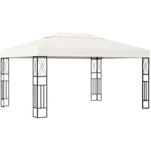 vidaXL Pavillon 3 x 4 m inkl. 4 Seitenteile Creme
