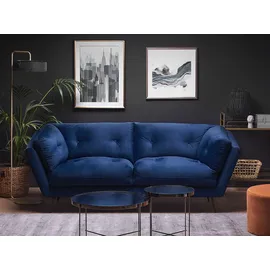 Beliani 3-Sitzer-Sofa, Hellblau, Textil, 210x75x90 cm, Wohnzimmer, Sofas - Couches, Sofas, 3-Sitzer Sofas