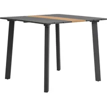 Dehner Montpellier Gartentisch 90 x 90 x 74 cm Dunkelgrau/Braun