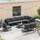 vidaXL Garten-Lounge-Set 9-tlg. schwarz
