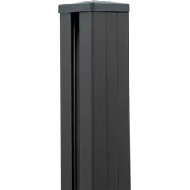 GROJA GroJaLumino Pfosten Anthrazit 9x9x190 cm inkl. Kappe zum Aufdübeln