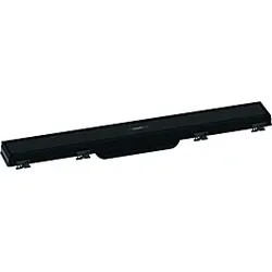 hansgrohe RainDrain Match Duschrinne 56036670 60cm, Fertigset, mit höhenverstellbarem Rahmen, mattschwarz