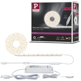 PAULMANN SimpLED Power 5m mit Schnurdimmer 1100lm/m incl. 1x50 Watt IP44 dimmbar Lichtband Weiß Lichtstreifen Kunststoff 3000 K