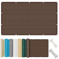 YUANZHI Balkon Sichtschutz Balkonabdeckung 70 x 800 cm Windschutz Staubschutz Balkonsichtschutz für Balkon Garten mit Ösen und Kabelbinder für Garten, Balkon Terrasse, Braun