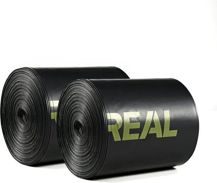 Vivreal abbaubare Müllbeutel – schwarz, 10 l (100 Stück) | doppelte TÜV- und BPP-Zertifizierung, ultrahohe Festigkeit, auslaufsicheres Design, umweltfreundliches Maisstärkematerial