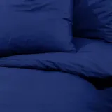 vidaXL Bettwäsche-Set Marineblau 200x220 cm Leichte Mikrofaser