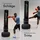 inventus Boxsack Freistehend 185 cm - Standboxsack mit Befüllbarer Basis für Wasser oder Sand - Punching Bag für Boxtraining Kickboxen Fitness Zuhause - Schwarz