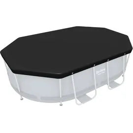 BESTWAY PVC-Abdeckplane 305 x 184 cm, schwarz, oval