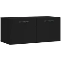 VidaXL Wandschrank Schwarz 80x36,5x35 cm Holzwerkstoff