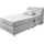 ed exciting design Boxspringbett ED EXCITING DESIGN "Toulouse", grau (hellgrau), B:122cm L:236cm, Komplettbetten, Boxspringbett, inkl. Motor, inkl. Stauraum im Kopfteil