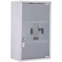 Homcom Medizinschrank mit 3 Fächer silber