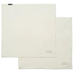 Riviera Maison Whisper White Servietten Baumwolle, Stoffservietten-Set einfarbig Weiß - (LxB) 50x50 cm 