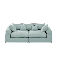 smart Big Sofa  Lionore ¦ grün ¦ Maße (cm): B: 242 H: 86 T: 121