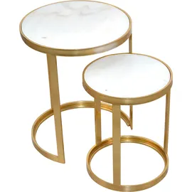 Home Affaire Beistelltisch 75874867-0 gold rund 2er Set