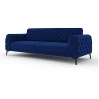 Möbeldreams Chesterfield-Sofa Arizona Sofa Chesterfield mit Schlaffunktion blau