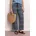 Wide Leg Hose Blau 36
