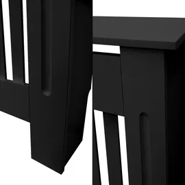 ECD Germany Heizkörperverkleidung Landhausstil 112x19x82 cm Schwarz