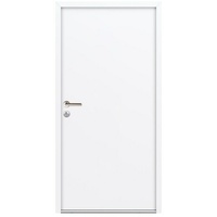 FM Türen Nebeneingangstür NBT56-07  (100 x 200 cm, DIN Anschlag: Links, Weiß)