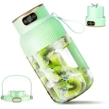 Standmixer Mixer Smoothie Maker mit 1,2 L Mixbehälter, Standmixer Hochleistungsmixer mit 10 Klingen, Smoothie Mixer, Blender mit Impuls/Ice-Crush Funktion, BPA frei (cyan)